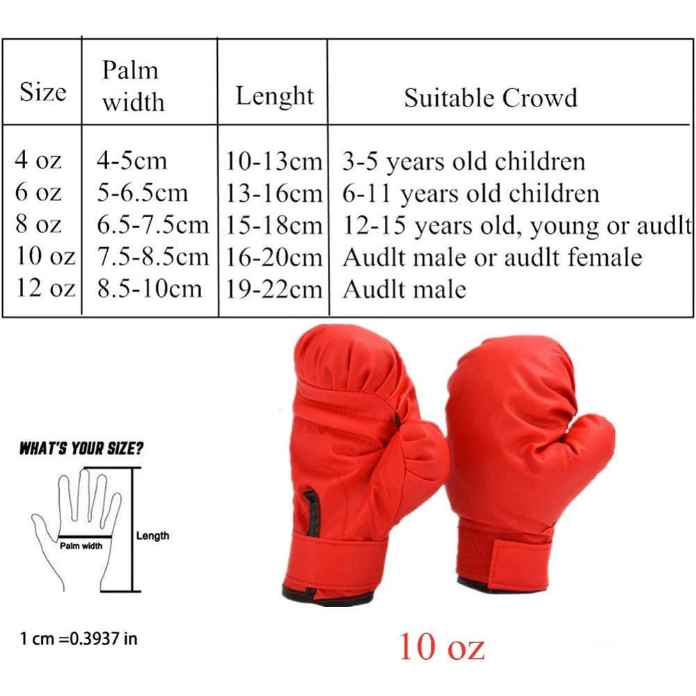 Trade Shop - Guantoni Guanti Da Boxe Boxing In Pelle Pu Kickboxing Sparring Gloves Sacco Xl -