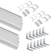Emuca Kit profilo Gola centrale per mobili da cucina, Anodizzato opaco, Alluminio, 1 u.
