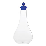 Zafferano Bottiglia Collezione Pirolo in vetro borosilicato soffiato a mano colore Blu, design raffinato ispirato agli scacchi, eleganza tavola