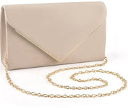 Clutch per matrimonio, borse da sera, ombrellino, borse formali per matrimoni, feste, cocktail, gala, borse a tracolla, imitazione suède con catena rimovibile