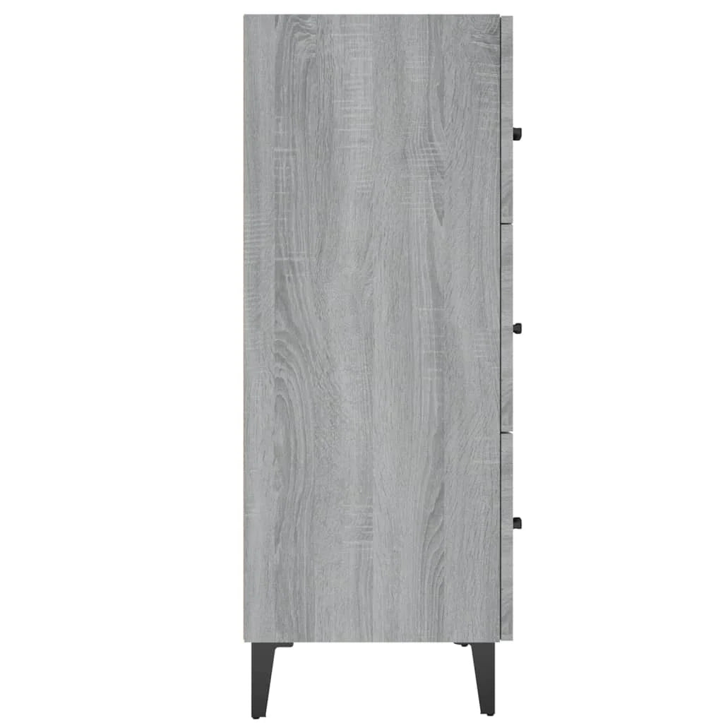 Buffet credenza cassettiera armadio mobile contenitore organizer cucina soggiorno Sonoma 69,5 x 34 x 90 cm legno ingegnerizzato grigio 02_0036447
