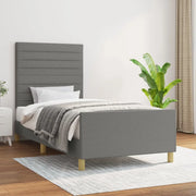 Giroletto senza Materasso Grigio Scuro 80x200 cm Tessuto