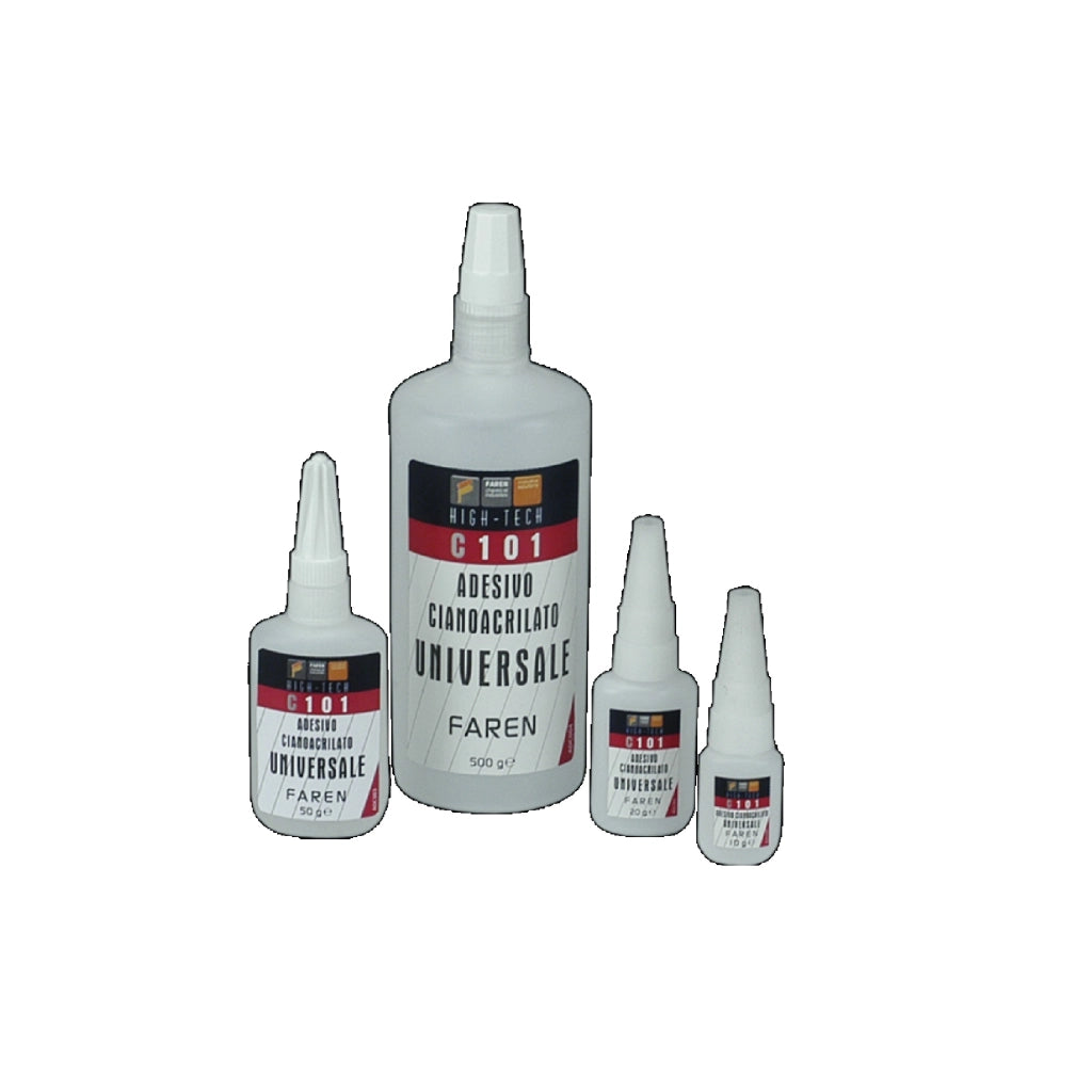 Colla adesivo C101 cianocrilato istantaneo universale incolla varie superfici 10-20-50-500gr GR. 20 
