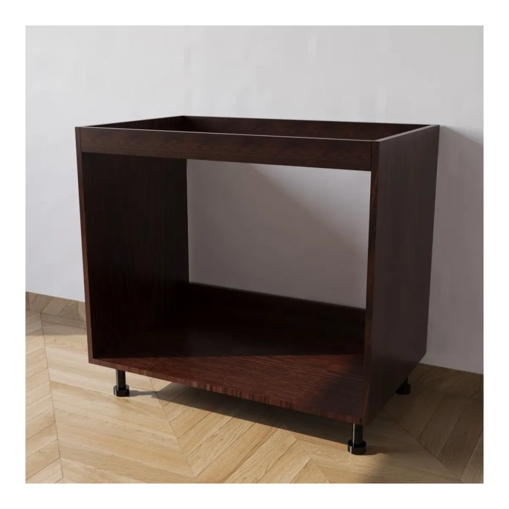 Base da lavello da incasso con Le Seguenti Misure l=80 cm p=55,5 cm h=72 cm Colore Wenge con spedizione in Kit Compreso di Ante