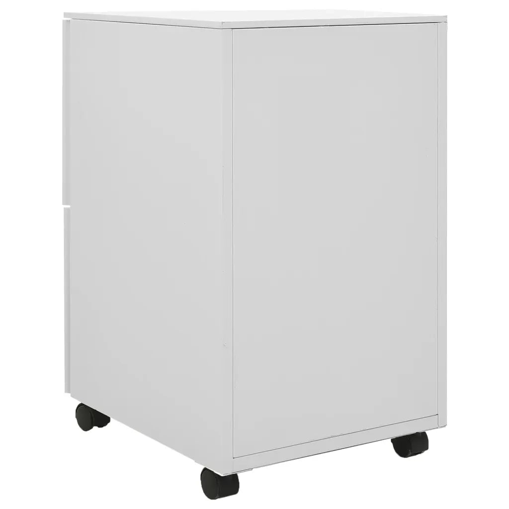 Schedario Mobile Grigio Chiaro 39x45x67 cm in Acciaio 335975