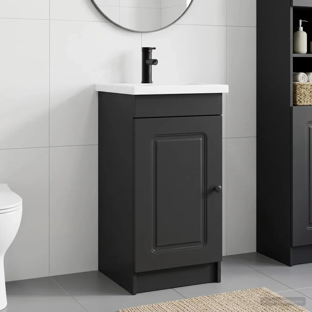 Mobile da bagno con lavabo Nero 42 x 40 x 84,5 cm 889995