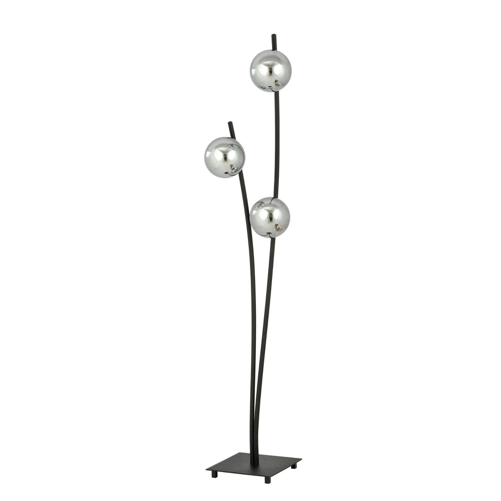 Emibig piantana Hunter LP3 nera/cromo 3xE14 150cm metallo
