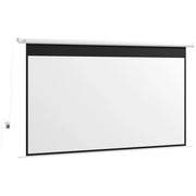 Schermo per proiettore elettrico 266 x 149 cm 16:9 con telecomando per home cinema e presentazioni, in metallo, bianco