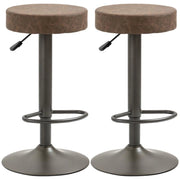 SET 2 SGABELLI GIREVOLI CON ALTEZZA REGOLABILE 35X36X64-85CM MARRONE