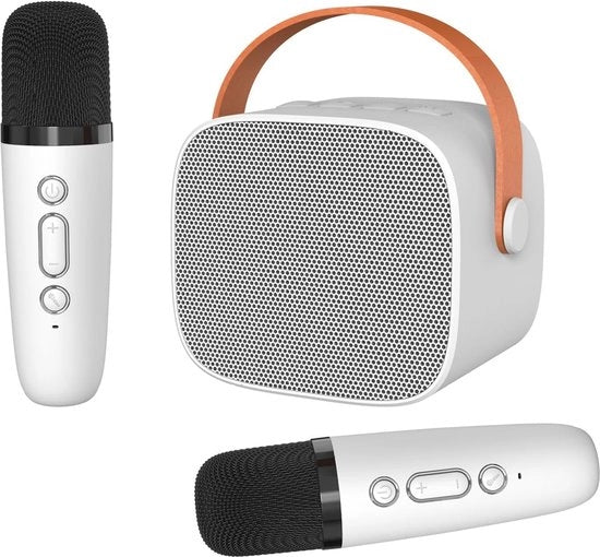 Macchina da Karaoke portatile con 2 Microfoni wireless per Feste e Viaggi
