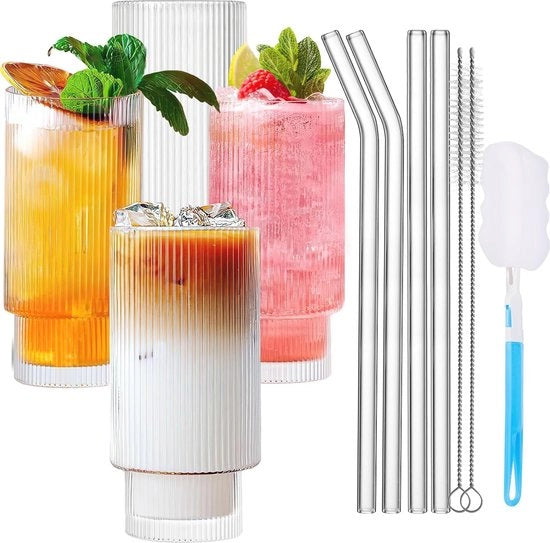 Set di 4 bicchieri da cocktail con manici - Bicchieri da drink alta qualità per ogni occasione