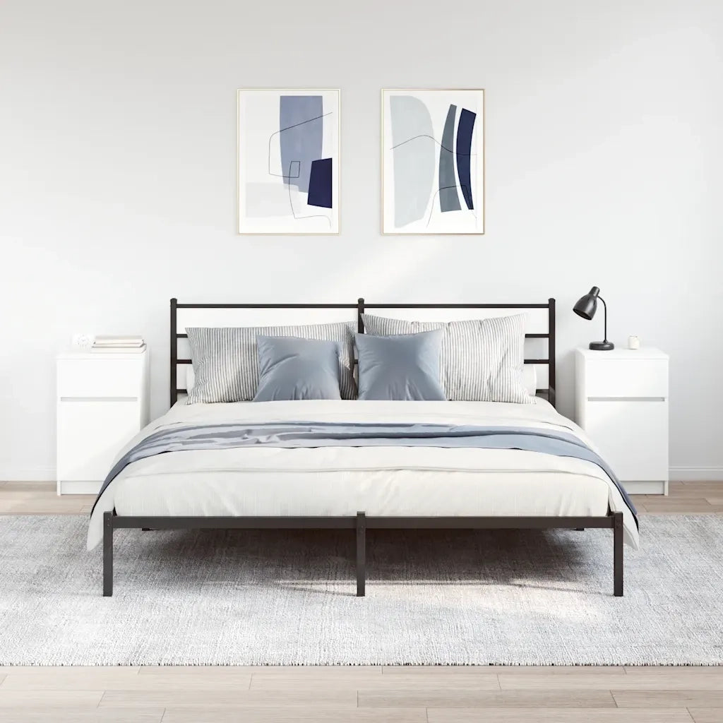 vidaXL Comodini 2 pz Bianchi 39x35x65 cm in Legno Multistrato