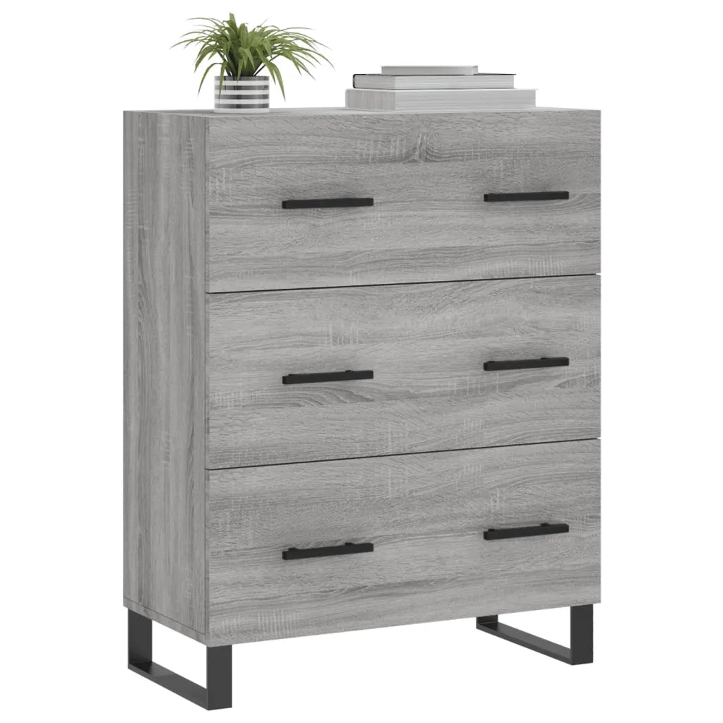Credenza-Buffet-Armadio da cucina Grigio Sonoma 69,5x34x90 cm in Legno Multistrato 276734