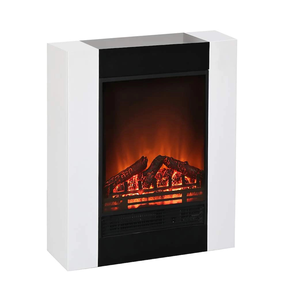 Stufa Elettrica Effetto Fiamma con Legna e Brace Moderna