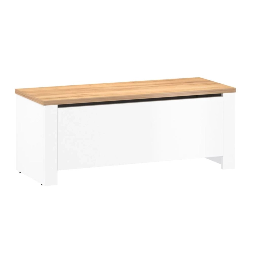 Panca RONCO 1 bianco + rovere (Lanzette dG, colore nimfea alba / oak craft gold)