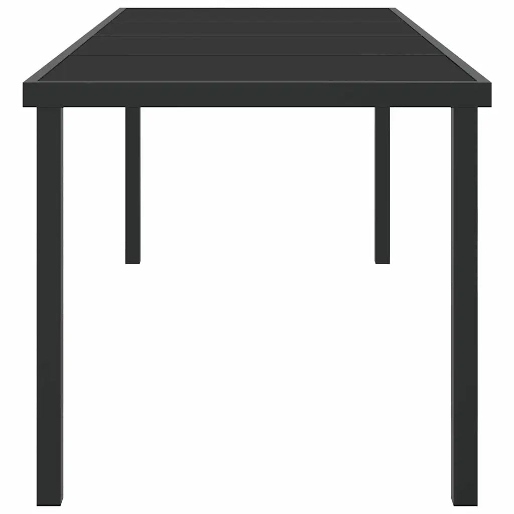 Tavolo da Giardino Nero 200 x 80 x 73 cm Metallo 42010315