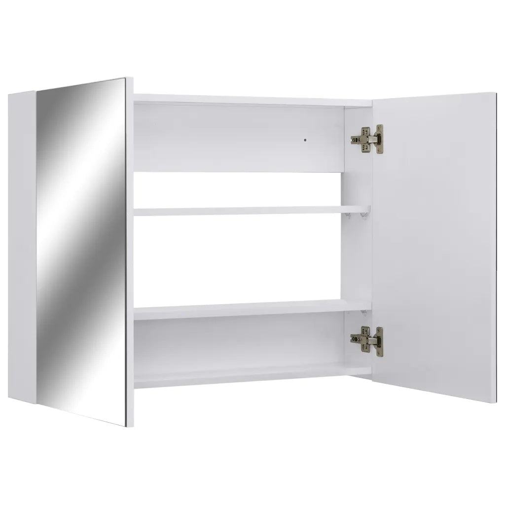 vidaXL Armadietto a Specchio Bianco 80x15x60 cm in MDF