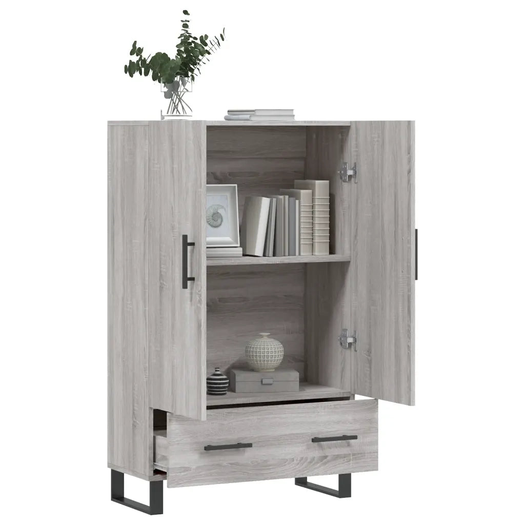 Credenza Grigio Sonoma 69,5x31x115 cm in Legno Multistrato 828266