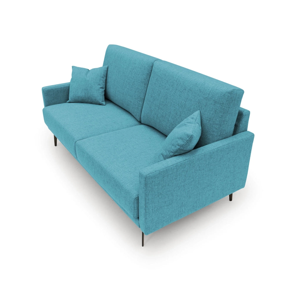Saturno Divano moderno in tessuto morbido impermeabile T03 140 cm azzurro