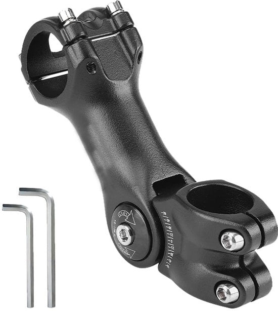 Manubrio Verstabile in Alluminio - Angolo Regolabile - 28,6 mm di Diametro - Per Biciclette BMX e MTB