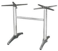 Base per Tavolo Rettangolare da Giardino con Piede a 2 Razze in Alluminio Silver