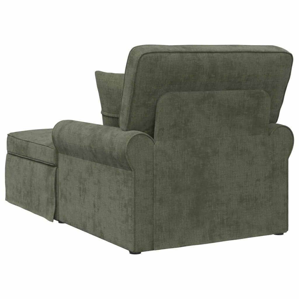 Chaise Longe con Gonna con cuscino Verde 157 x 91 x 91 cm ARES 42022961