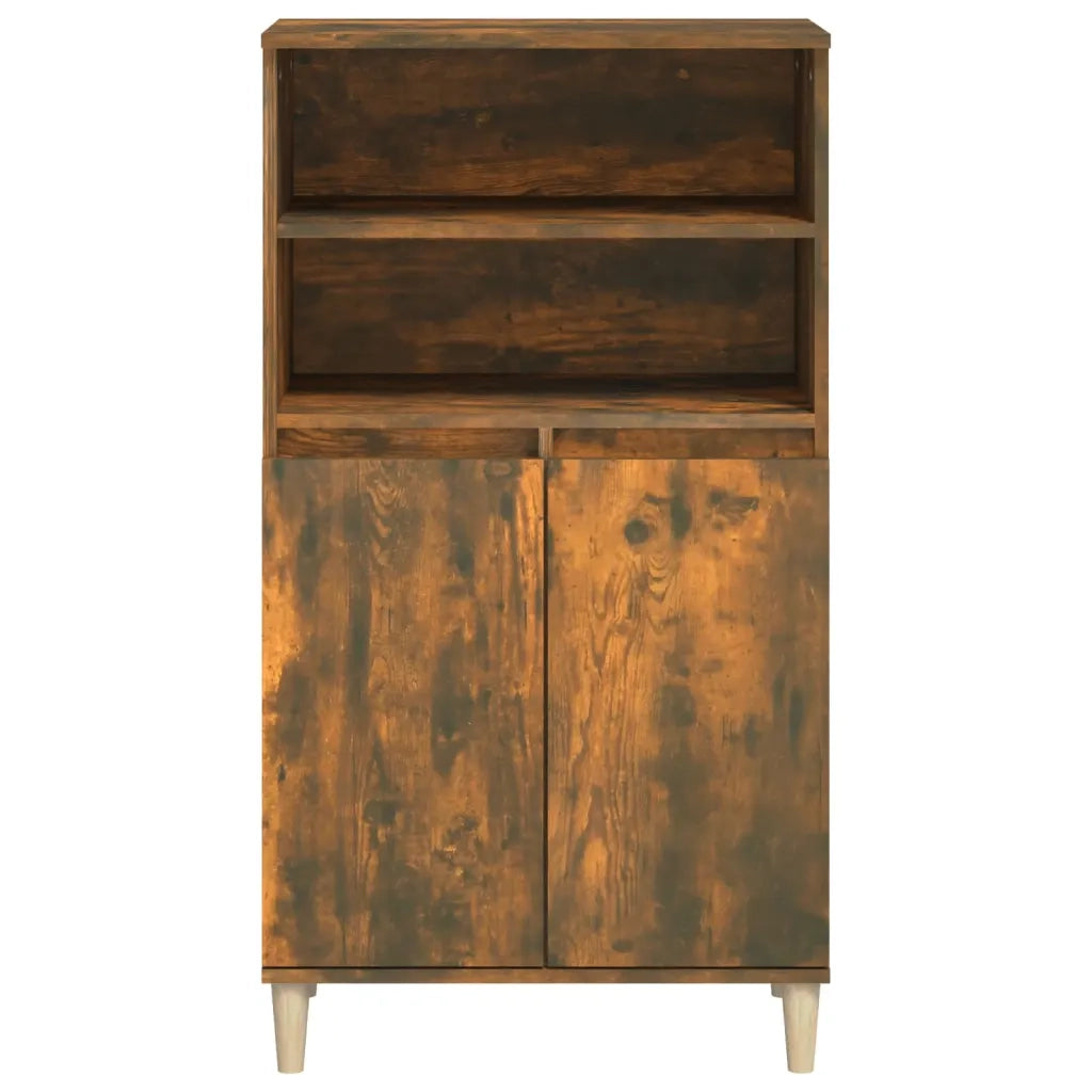 Credenza Rovere Fumo 60x36x110 cm in Legno Multistrato 821225