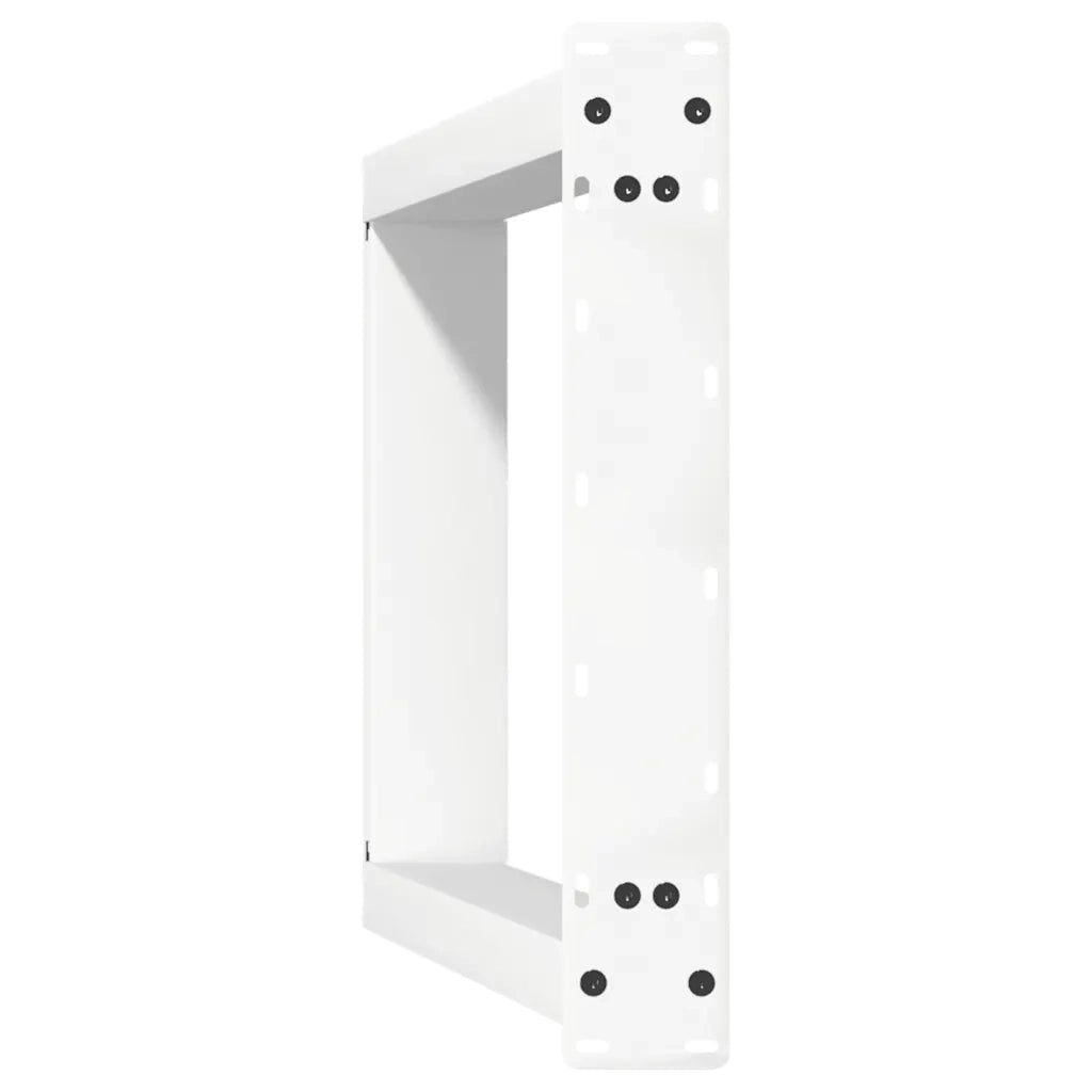 Gambe per tavolo da pranzo a forma di U 2 pz bianche 50x(72-73) cm in acciaio