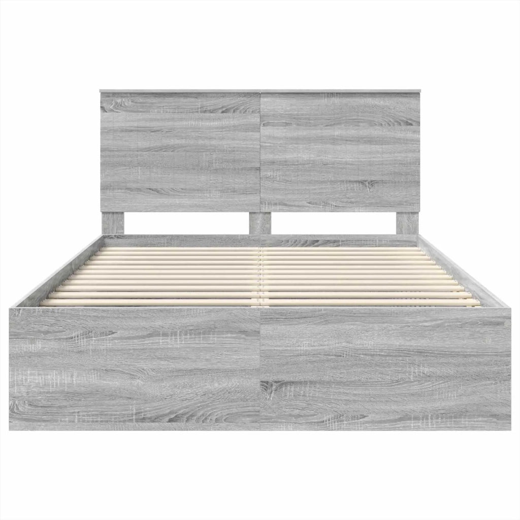 Struttura del letto Grigio Sonoma 135 x 190 cm Pino massello 3411024
