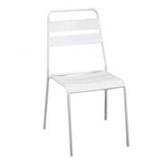 Sedia metallo Rovigo bianco cm 50x54h42/87