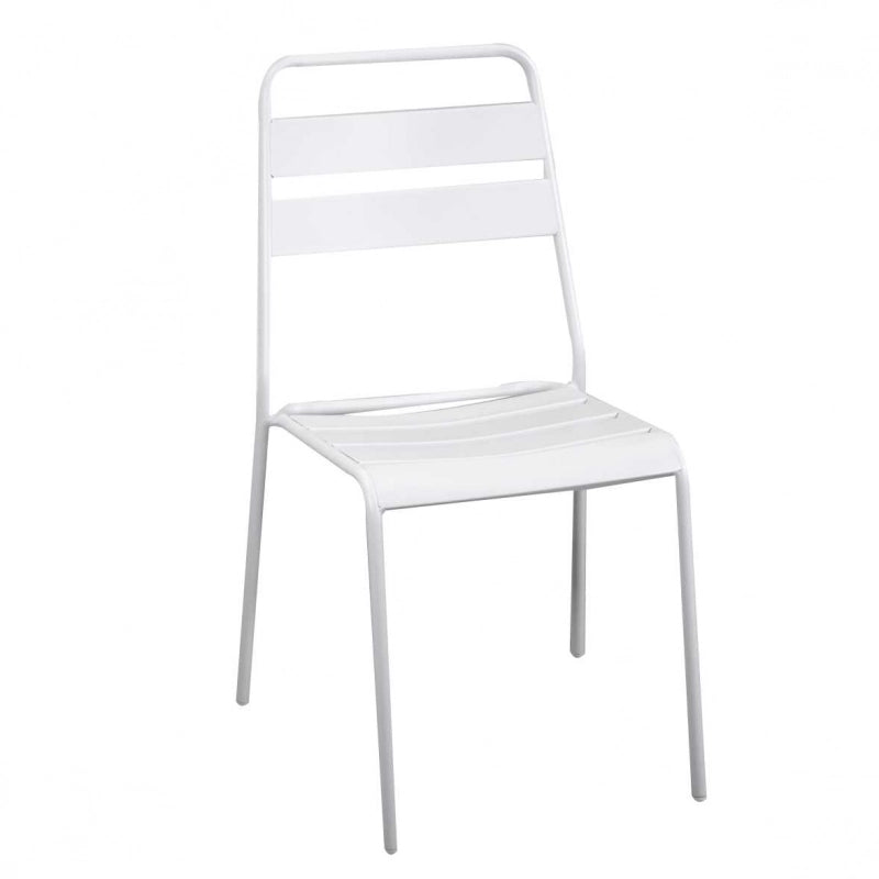 Sedia metallo Rovigo bianco cm 50x54h42/87