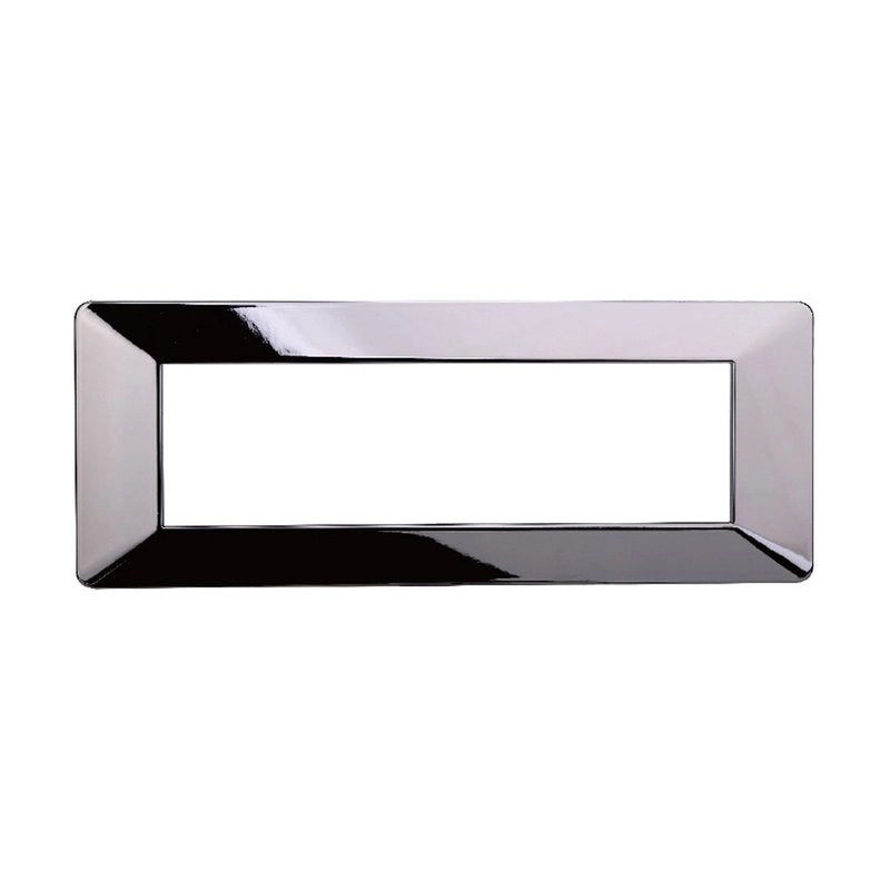 Placca Plastica Serie Starlight 7P Colore Cromato Lucido Compatibile Con Vimar Plana