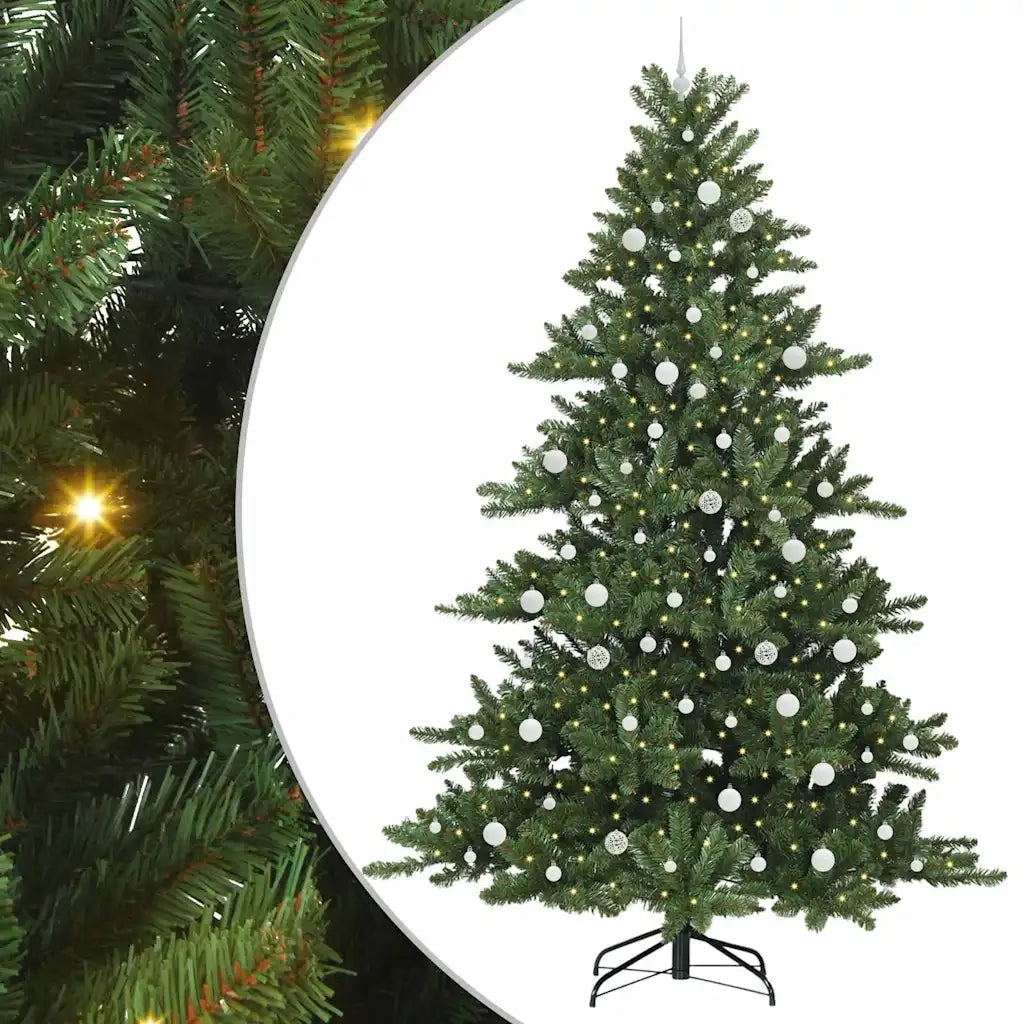 Albero di Natale Artificiale con Rami Pieghevoli Verde 240 cm