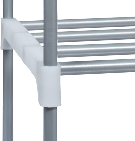 Scarpiera in metallo a 4 ripiani per 16 paia grigio 13_0001637