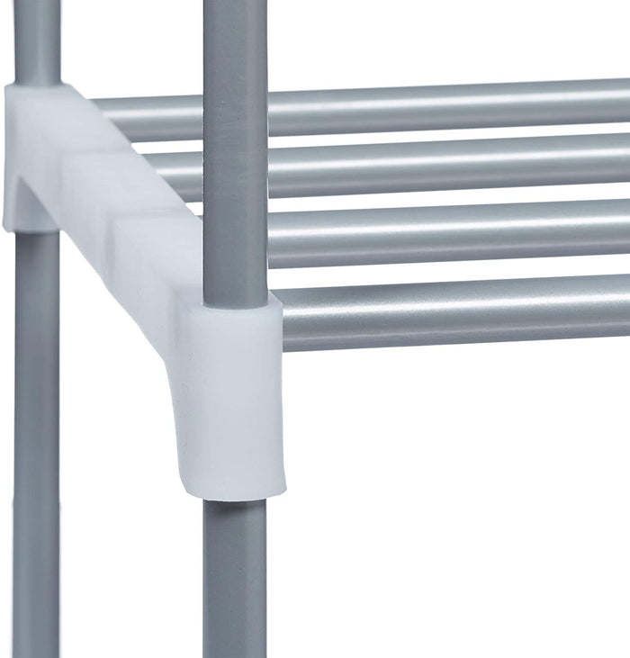 Scarpiera in metallo a 4 ripiani per 16 paia grigio 13_0001637