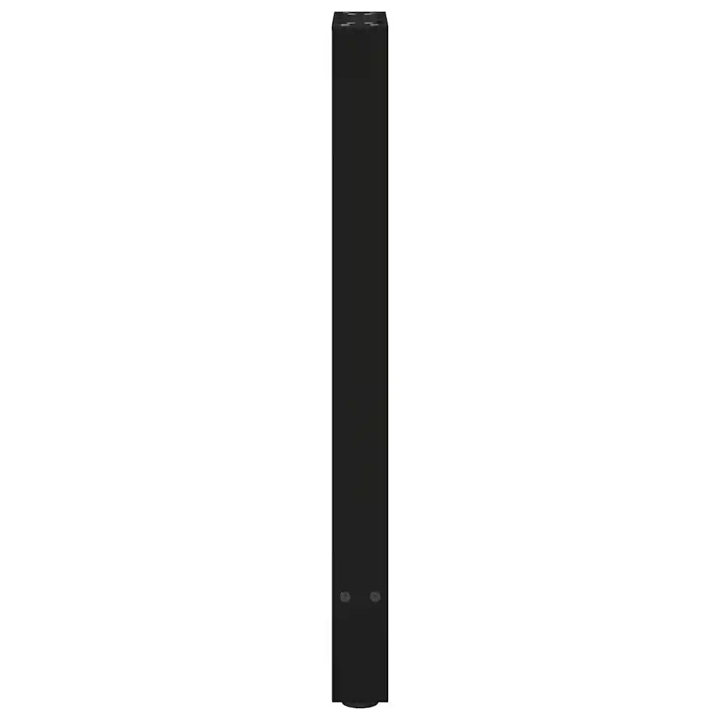 Gambe per Tavolo Consolle Nere 2 pz 28x(72-73) cm Acciaio 4013292
