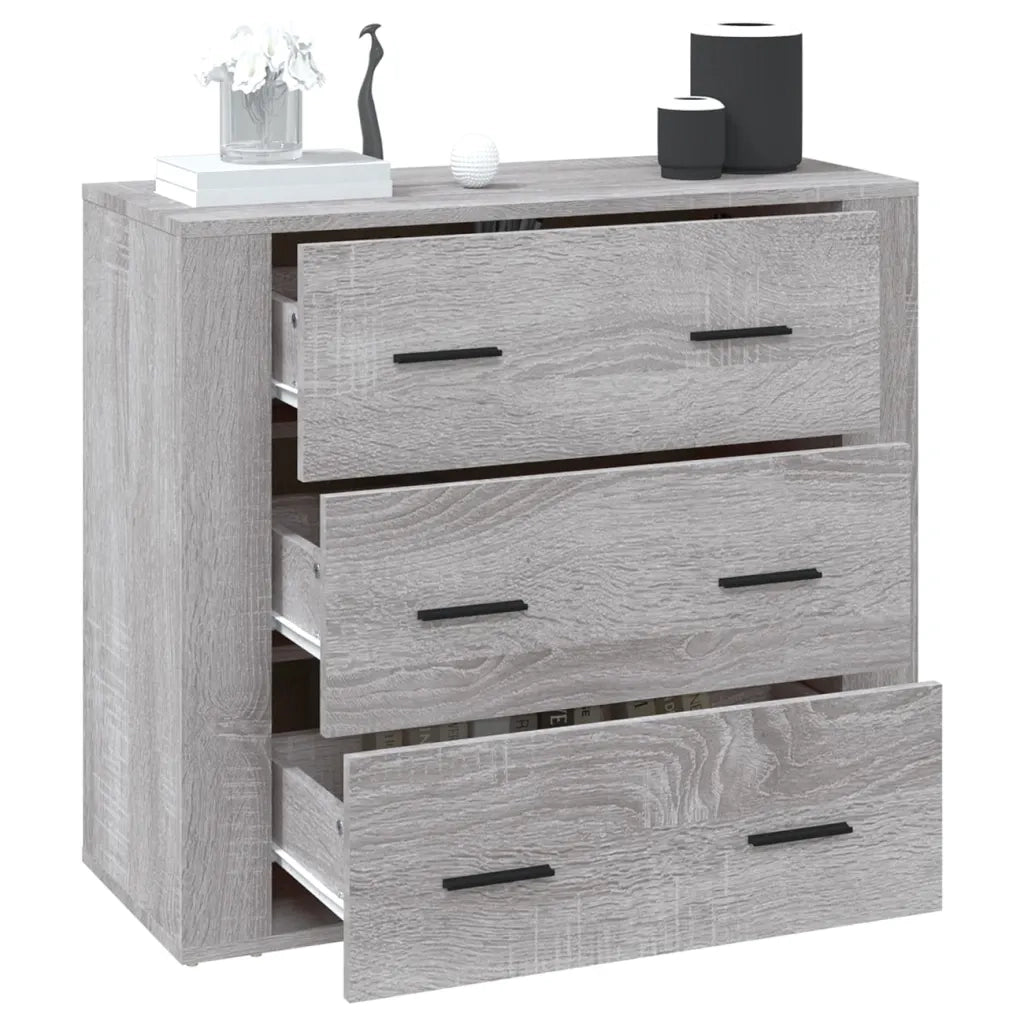 Credenza Grigio Sonoma 80x33x70 cm in Legno Multistrato cod mxl 27912
