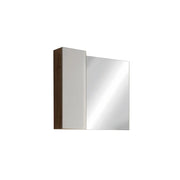 Specchio design con vano portaoggetti, 110x75 cm, collezione BURA, colori bianco lucido e rovere chiaro