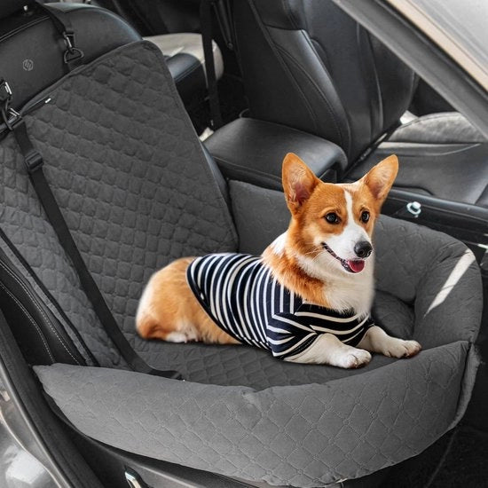 Autoporta cani con cintura di sicurezza - Porta cani - Porta cani auto - Sedile per cani - Porta cani auto con cintura di sicurezza