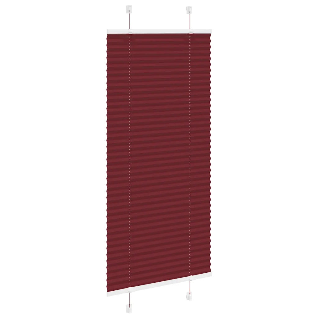 Tenda Plissettata Rosso Bordeaux 65x150 cm Larghezza Tessuto 4015238