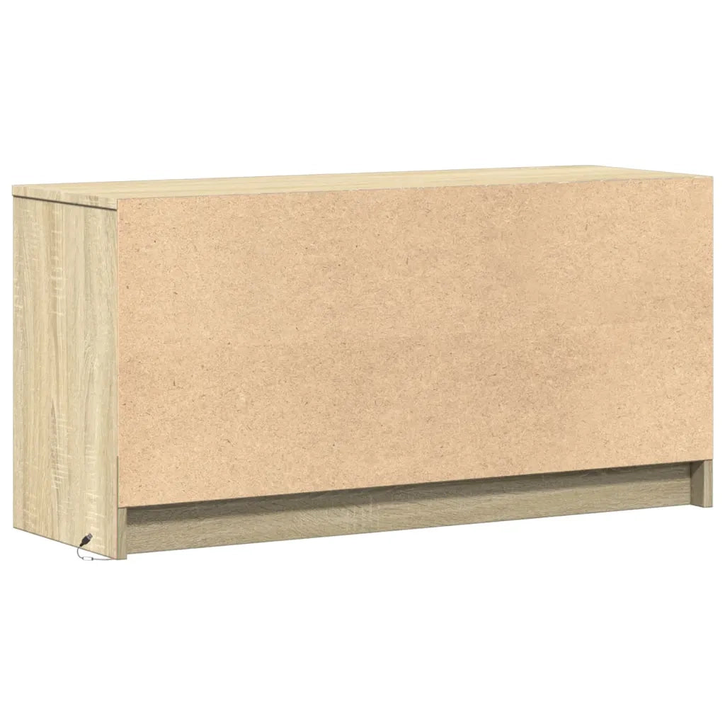 Mobile Porta TV con LED Rovere Sonoma 100x34x50cm in Truciolato