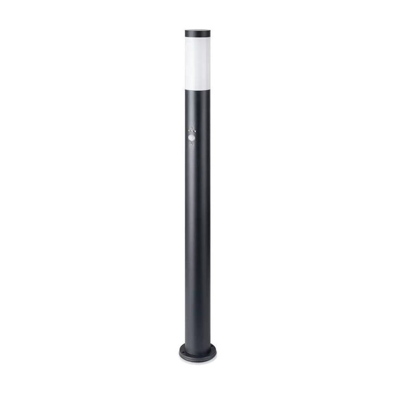 Lampada di bollard E27 110 cm con sensore in acciaio inossidabile PIR Nero IP44