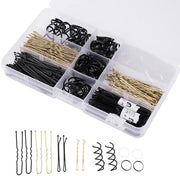 Accessori per capelli - Set di clip - Incluso astuccio di conservazione - Ideali per creare acconciature - Spille per capelli - Adatti per ragazze e donne - 343 pezzi