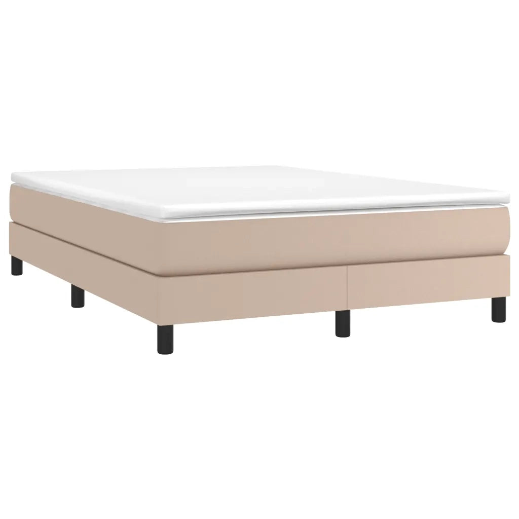 Struttura Letto a Rete a Molle Cappuccino 140x200 cm in Similpelle 3120705