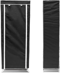 Mobile scarpiera pieghevole in tessuto per 36 paia di scarpe nero 13_0000255_3