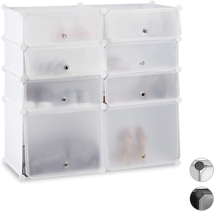 Scarpiera scaffale portaoggetti 8 scomparti bianco 13_0001632_2