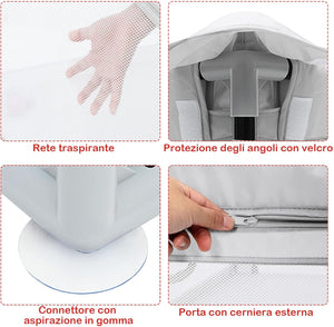 Box per Bambini, Centro Attività Portatile e Sicuro per Bambini, Box Colorato con Cancello, Recinto Extra per Interno ed Esterno con Rete Traspirante Durevole (Grigio)