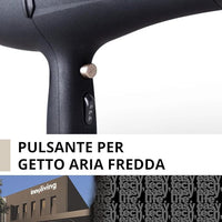 Innoliving INN-619 Asciugacapelli Professionale 2200W Effetto Gommato Soft Touch, Potente Asciugatura per Capelli Perfetti