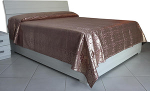 Copriletto Matrimoniale Autunno Inverno in Morbido Velluto Digitale, Misure Generose 250x280cm, Manifattura Italiana (Foil Rosa)