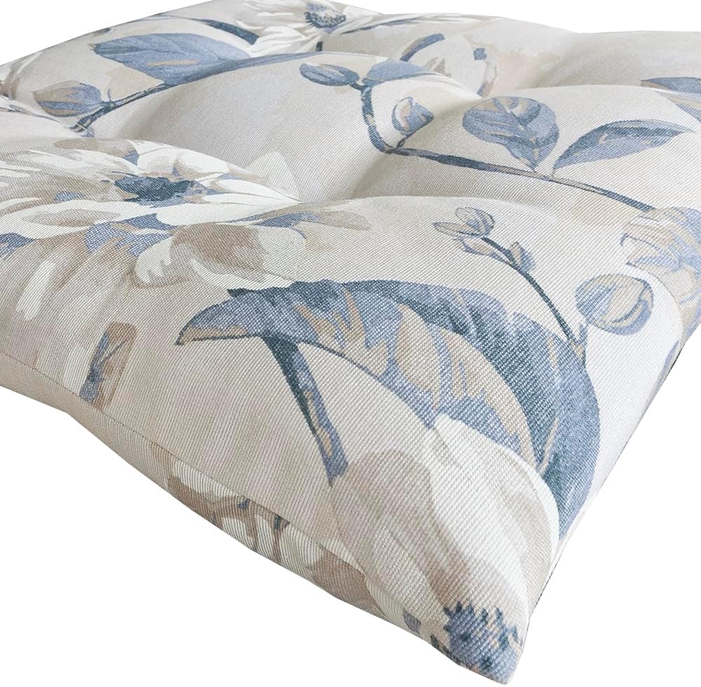 Set 4 Cuscini Sedia Casa Shabby Chic Morbidi Imbottiti Ovatta Universali Coprisedie Cotone Lavabili